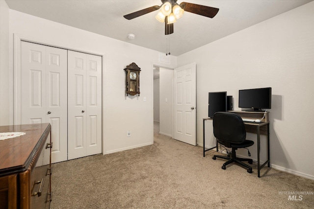 4590 E Stone Falls Dr, Nampa, ID 83686 - carpeted office space featuring ceiling fan and baseboards