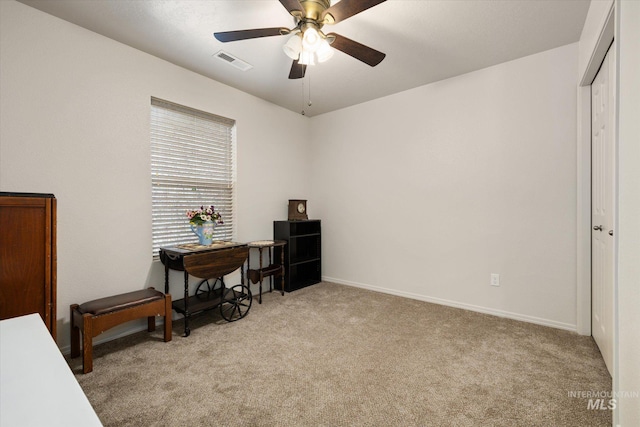 4590 E Stone Falls Dr, Nampa, ID 83686 - home office with carpet, ceiling fan, and baseboards