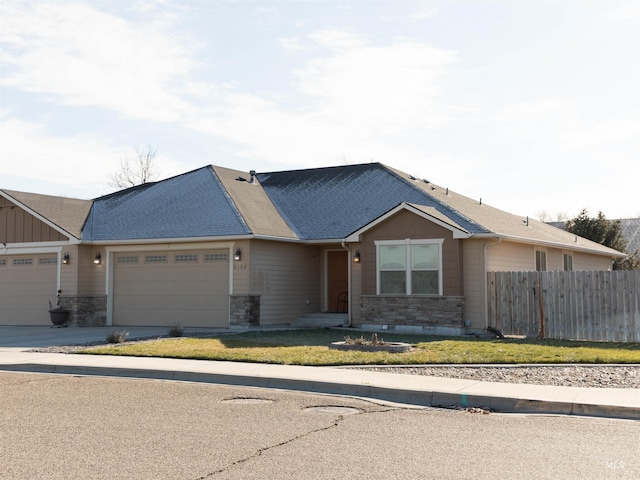 ranch-style house with a garage