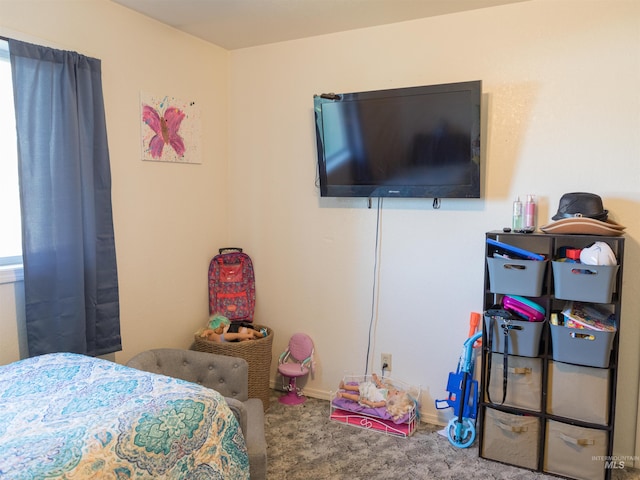 bedroom with carpet