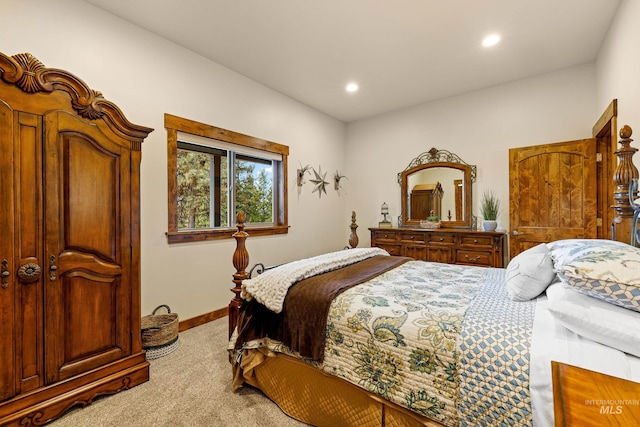 view of carpeted bedroom