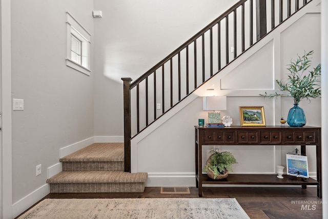 6922 N Agrarian, Meridian, ID 83646 - stairway featuring baseboards and wood finished floors