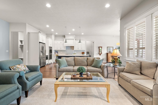 6922 N Agrarian, Meridian, ID 83646 - living area with recessed lighting and light wood-style floors