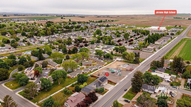 720 E Main St, Jerome, ID 83338 - aerial overview of property's location with nearby suburban area