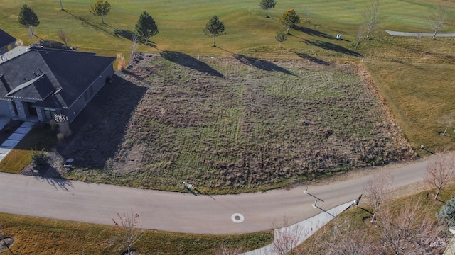 aerial view with a rural view