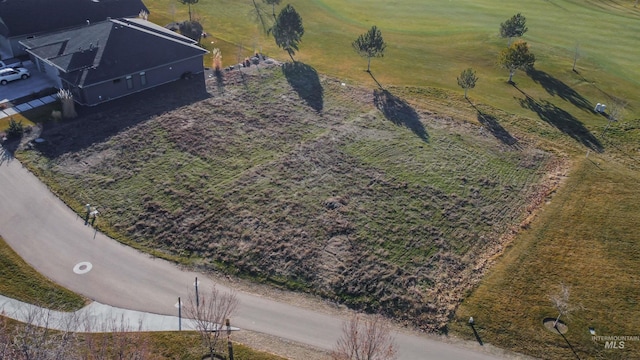 bird's eye view with a rural view