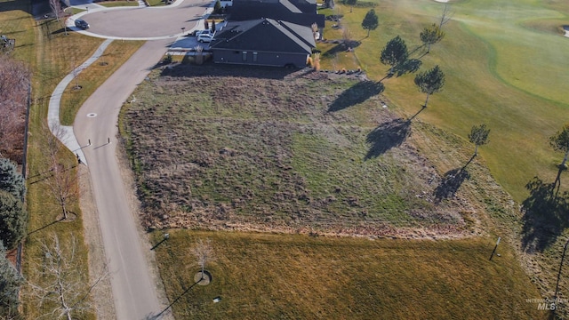 aerial view with a rural view