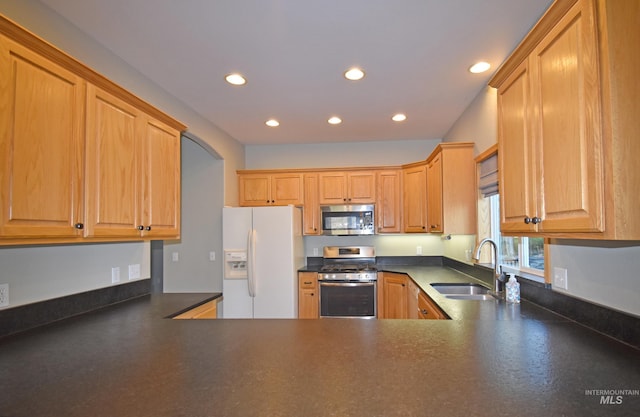 kitchen featuring sink and appliances with stainless steel finishes