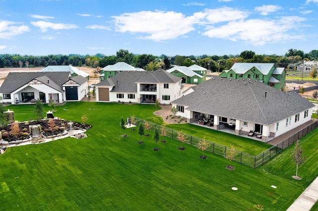 aerial view of residential area