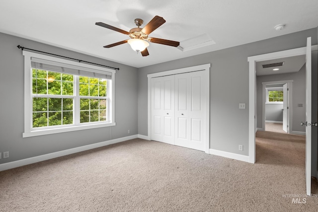 2411 S Marypost, Eagle, ID 83616 - unfurnished bedroom featuring carpet flooring, a closet, and ceiling fan