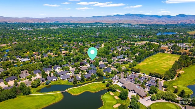 2411 S Marypost, Eagle, ID 83616 - aerial view of residential area with a water and mountain view and a golf club