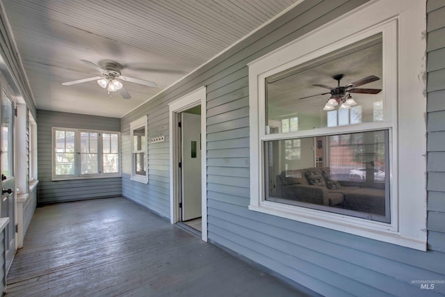 412 6th Ave N, Twin Falls, ID 83301 - unfurnished sunroom with ceiling fan