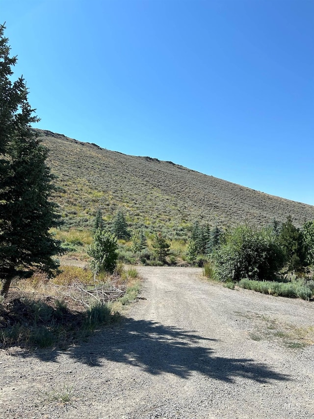 view of road featuring a mountain view