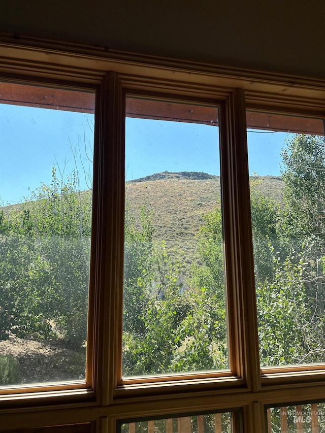 room details with a mountain view