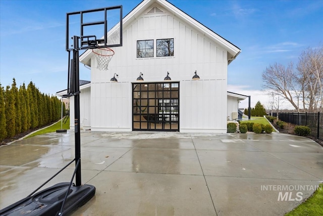 exterior space featuring basketball court