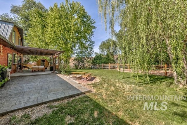 4610 Power Rd, Ontario, OR 97914 - view of yard featuring a fire pit and a patio