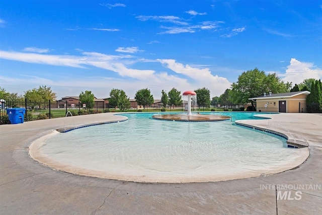 pool featuring fence