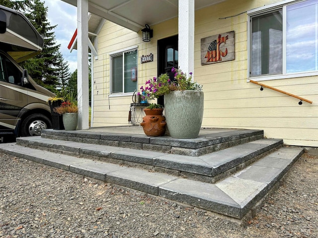 exterior space with a porch