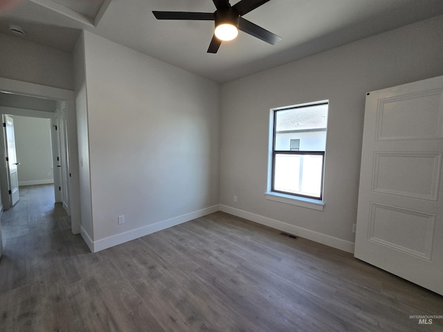 531 Full Moon Way, Twin Falls, ID 83301 - spare room with a smoke detector, wood finished floors, and a ceiling fan