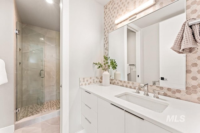 1519 S Galaxy Way, Boise, ID 83712 - bathroom with vanity and a stall shower