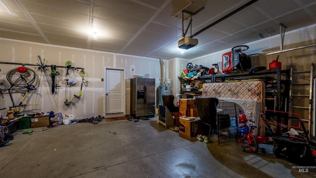 133 S Baraya Way, Meridian, ID 83642 - garage featuring fridge with ice dispenser and a garage door opener