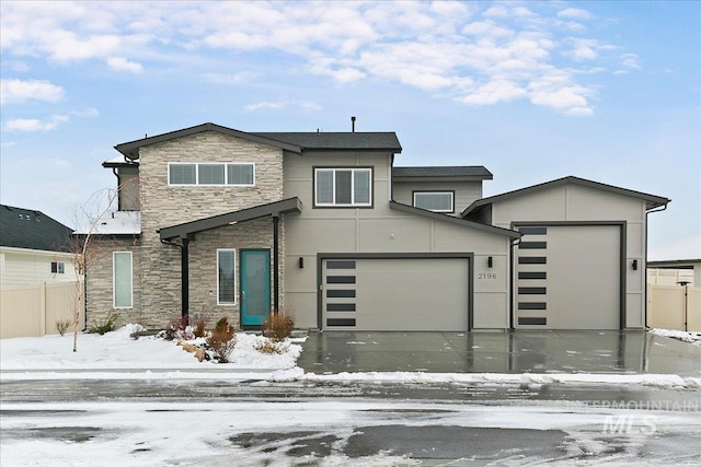 view of front of home featuring a garage