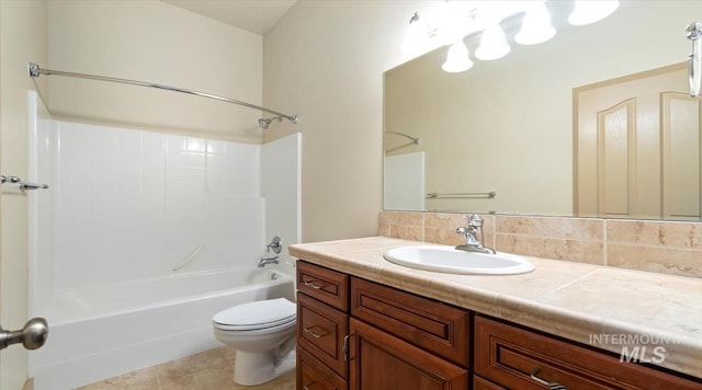 1563 W Colville Ct, Eagle, ID 83616 - full bathroom with vanity, shower / bath combination, and tile patterned flooring
