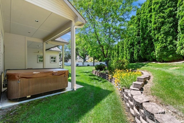 1563 W Colville Ct, Eagle, ID 83616 - view of grassy yard featuring a hot tub