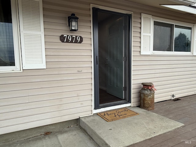 view of doorway to property