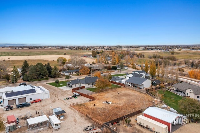 aerial view featuring a rural view