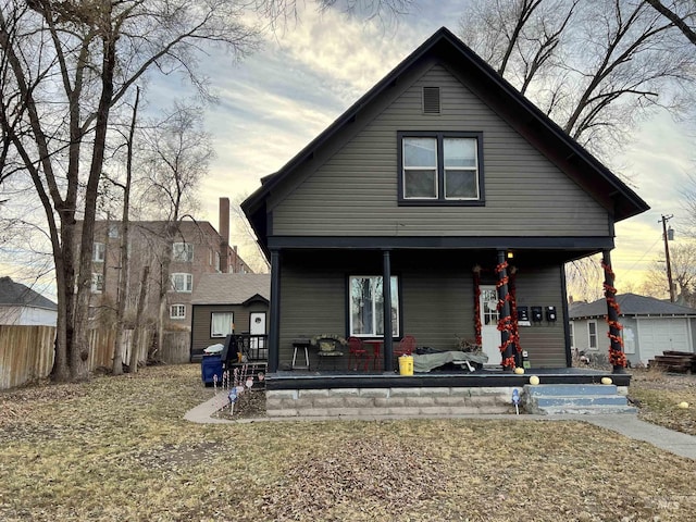 bungalow with covered porch