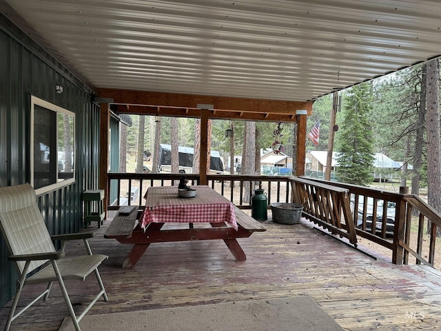 46 Aspen Way, Lowman, ID 83637 - view of wooden deck