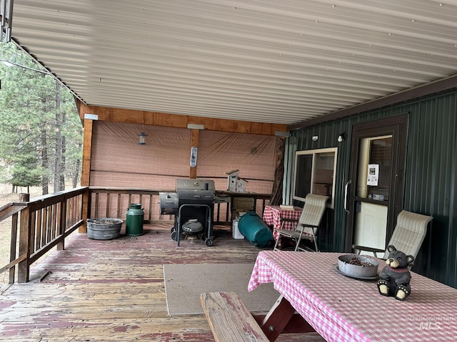 46 Aspen Way, Lowman, ID 83637 - wooden deck with grilling area