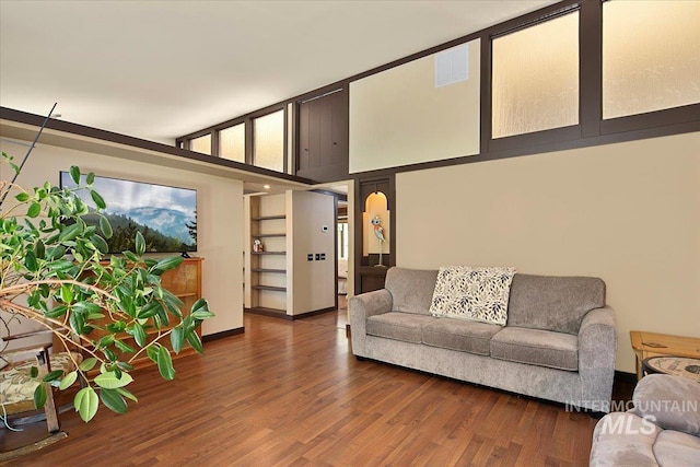 living room featuring wood finished floors