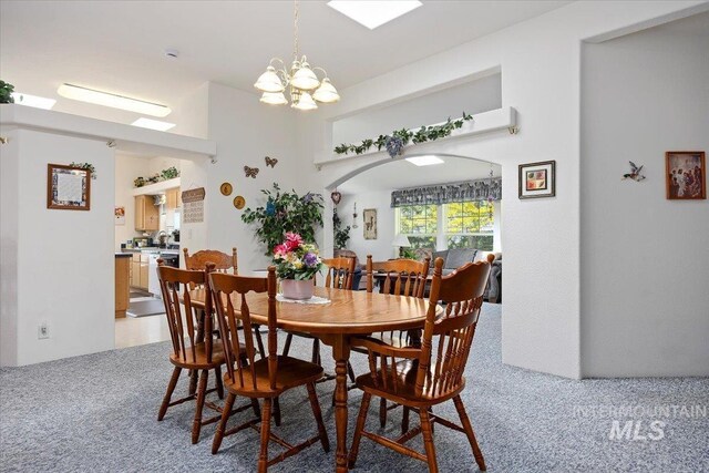 321 S 600 E, Jerome, ID 83338 - dining area with light carpet and a chandelier