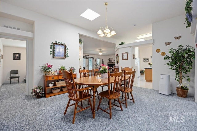 321 S 600 E, Jerome, ID 83338 - carpeted dining room featuring a chandelier and ceiling fan