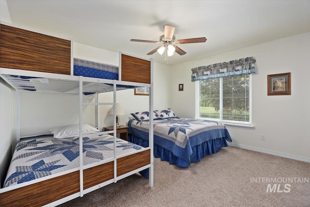 321 S 600 E, Jerome, ID 83338 - carpeted bedroom with baseboards and a ceiling fan