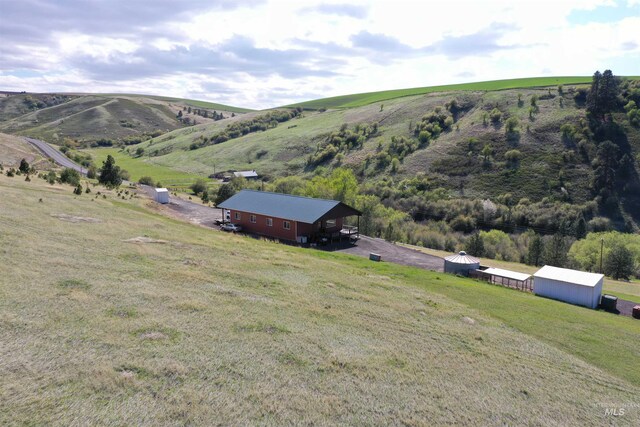 bird's eye view featuring a rural view