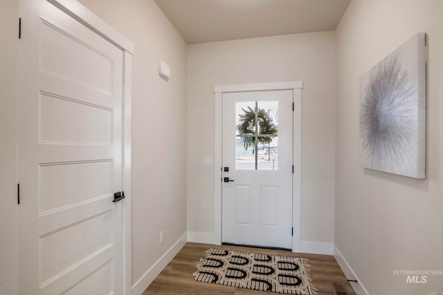 1100 Tanglewood St, Burley, ID 83318 - entryway with visible vents, baseboards, and wood finished floors