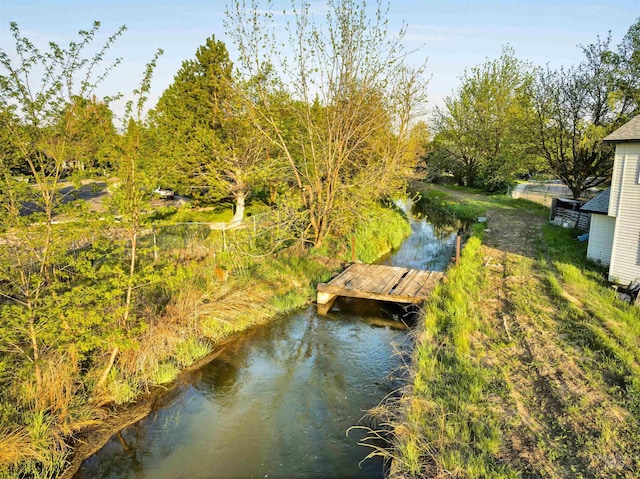 view of dock area