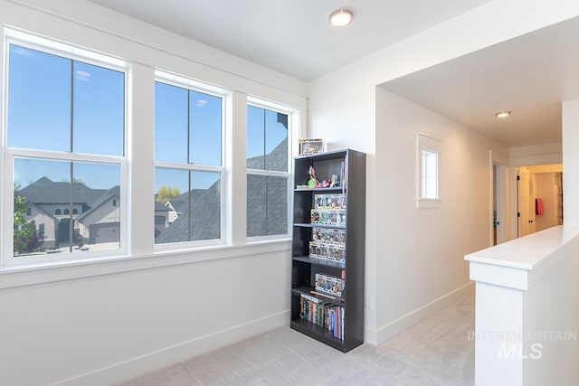 3713 W Ladle Rapids St, Meridian, ID 83646 - hallway with baseboards, recessed lighting, and carpet