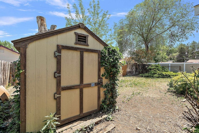 64 Borah, Nampa, ID 83651 - view of shed featuring a fenced backyard