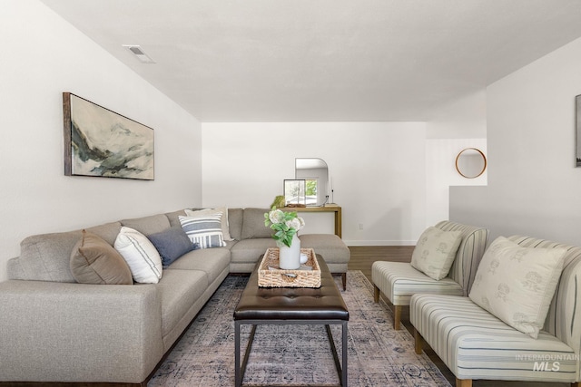 64 Borah, Nampa, ID 83651 - living room featuring wood finished floors and baseboards