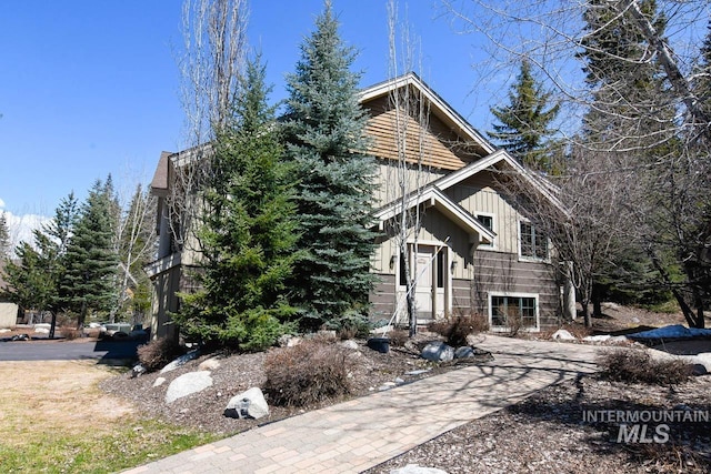 view of front of house with board and batten siding