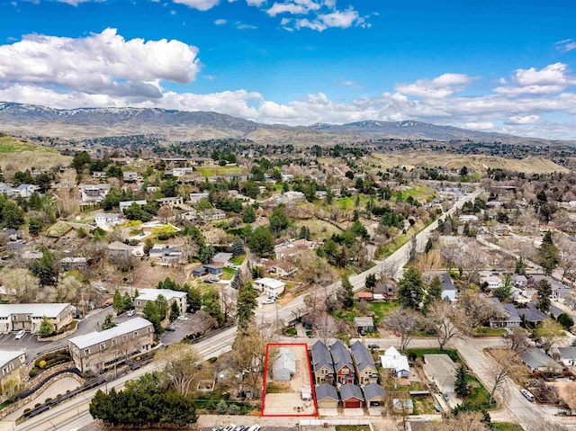 2517/2519 N 21st, Boise, ID 83702 - drone / aerial view featuring a mountain view and a residential view