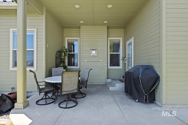 view of patio / terrace with area for grilling