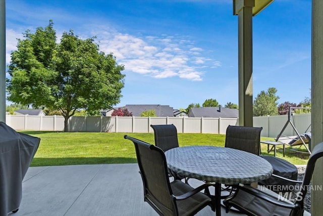 view of patio featuring area for grilling