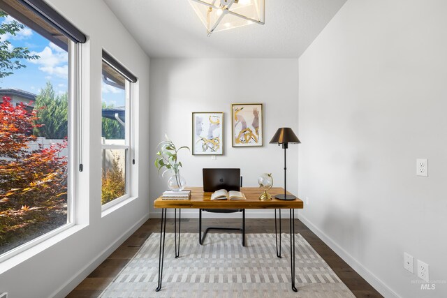 4213 E Divide Pass St, Meridian, ID 83642 - office space featuring wood finished floors and baseboards