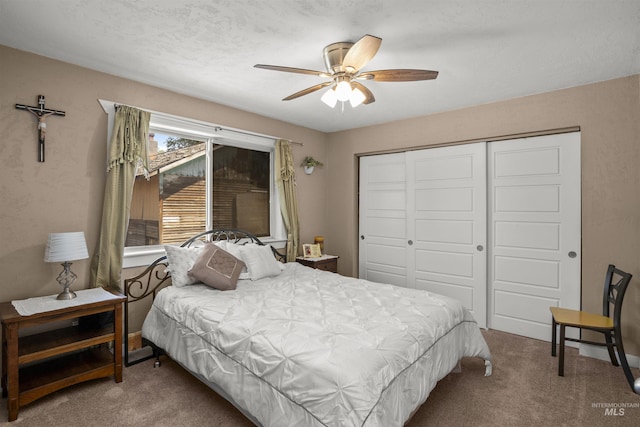 642 Oak St, Twin Falls, ID 83301 - carpeted bedroom featuring a closet and a ceiling fan