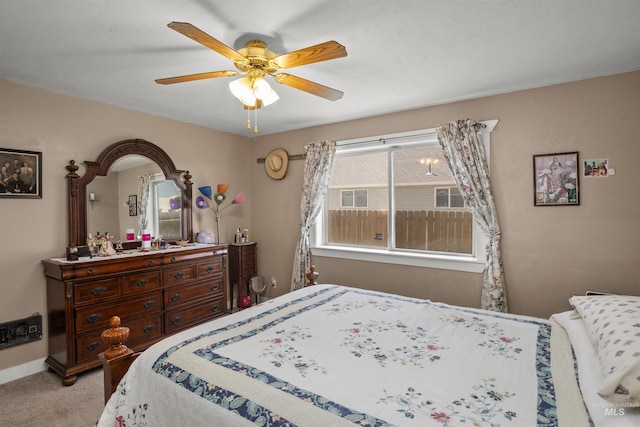 642 Oak St, Twin Falls, ID 83301 - bedroom featuring carpet floors, a ceiling fan, and baseboards